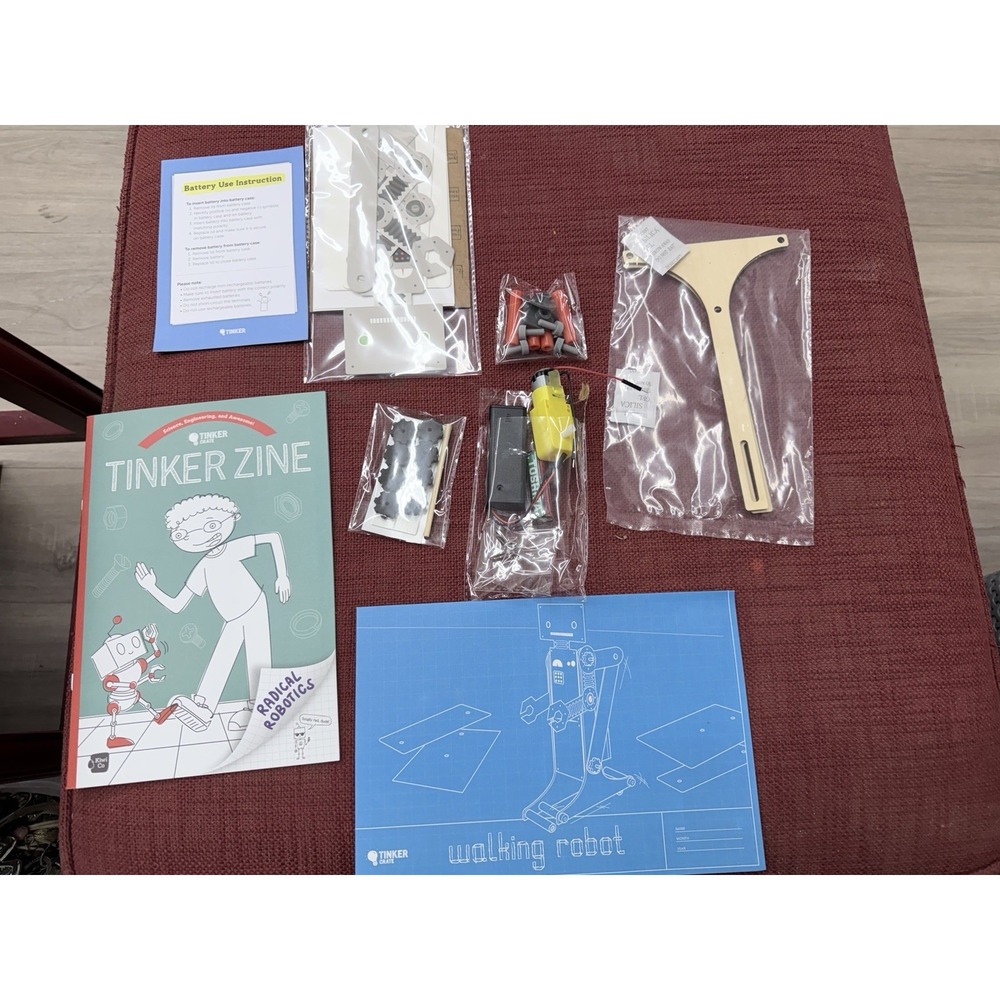 KiwiCo Tinker Crate Make Your Own Walking Robot ~ STEM project for  Ages 9 - 12